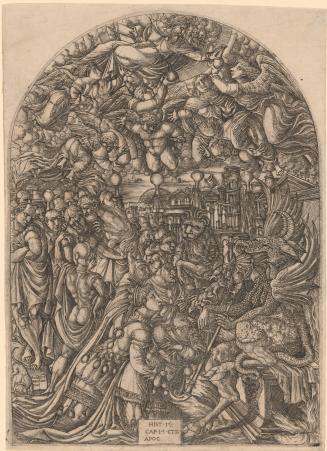 The Dragon with two Horns and the Beast with Seven, from the Apocalypse