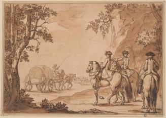 Horsemen and a Wagon