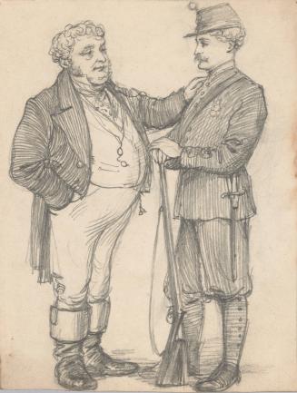 Two Men, Civilian and Soldier