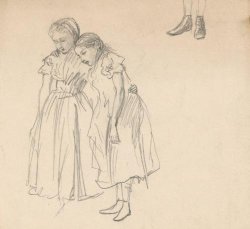Two Girls Holding Each Other
