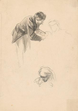 Man Bending Over a Woman