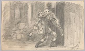 Skeleton Falling on a Man