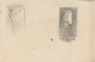 Two Studies of Patriarchal Figure at Window