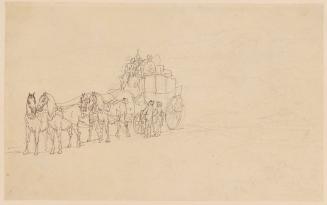 A Coach and Four at a Stop