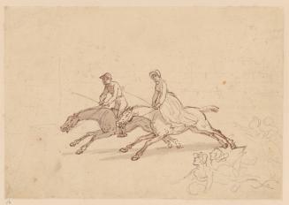 A Horserace with Male and Female Riders