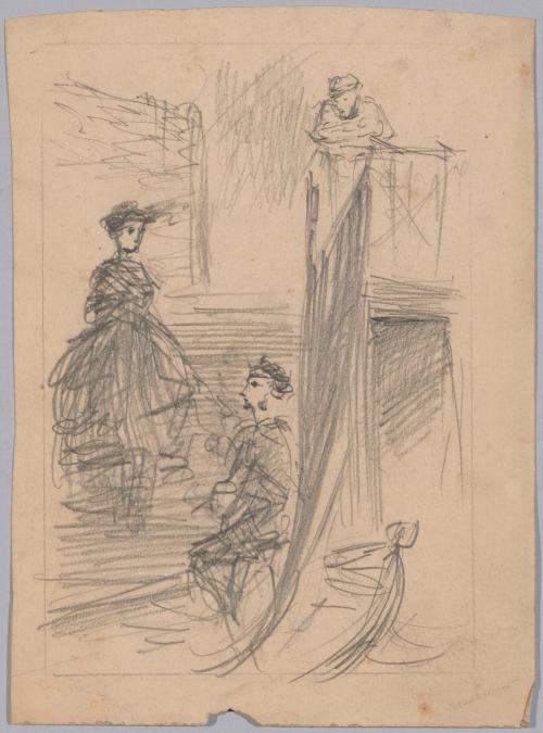 Woman Talking to a Boatman