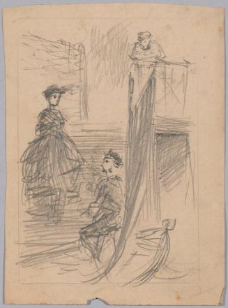 Woman Talking to a Boatman