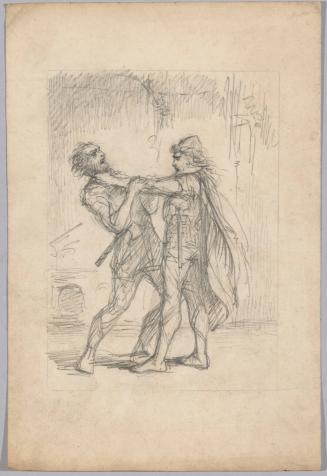 Man in Viking Costume Throttling Another Man