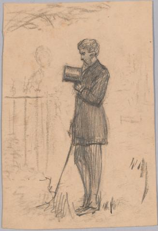 Man and Woman Standing in a Graveyard
