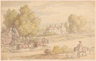 A Coach Passing a House in the Country