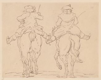 Two Horsemen Seen from the Rear