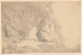Coast Scene with Natural Rock Bridge
