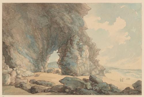 Rock Scene with Natural Rock Bridge