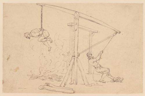 A Man Tortured Over a Fire