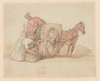 A Man and Woman Loading a Cart