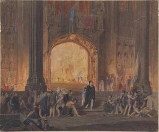 Banquetting Scene in Medieval Setting
