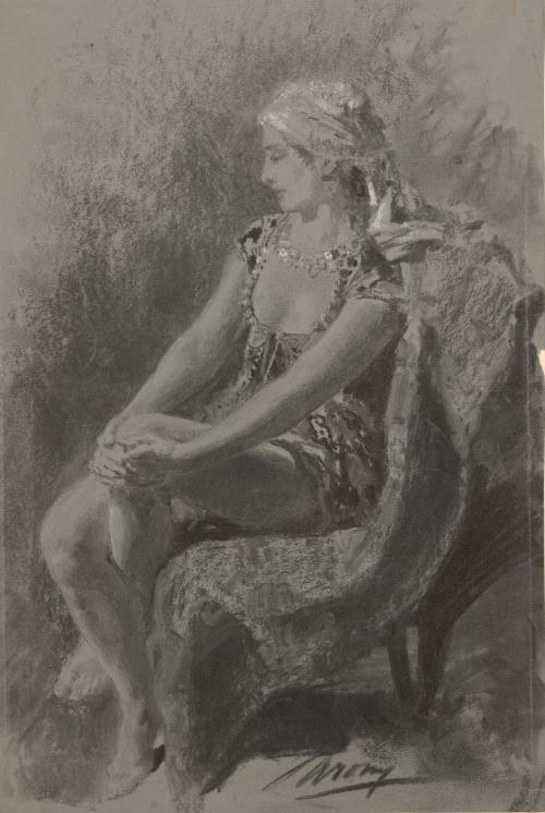 Seated Woman in Oriental Costume