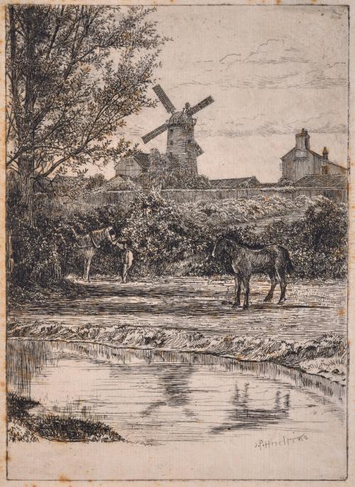 Windmill and Pond