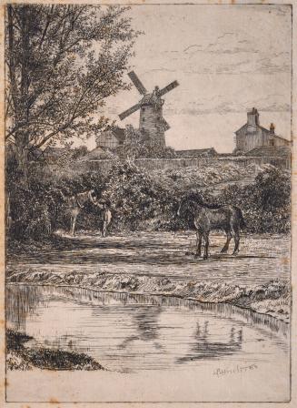 Windmill and Pond