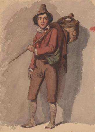 Man with Staff and Basket
