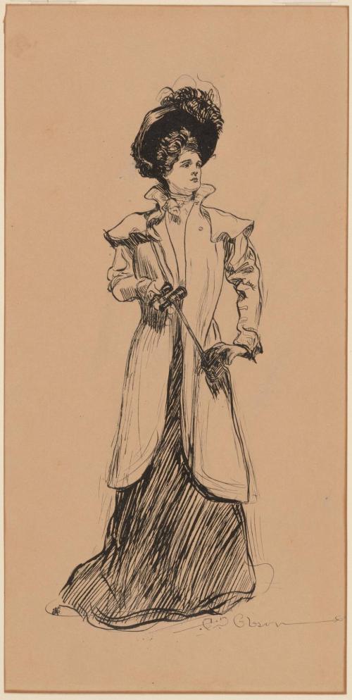 Gibson Girl with Opera Glasses