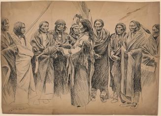 Native American Meeting, Possibly Sioux Chiefs