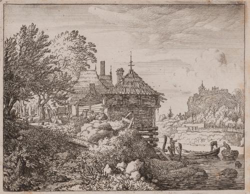 Two Boats Approaching a Hut