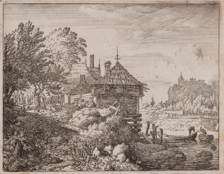 Two Boats Approaching a Hut