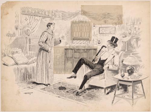 Two Young Men in an Interior