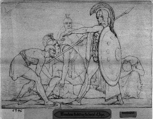Menalaeus Forbidding the Burial of Ajax
