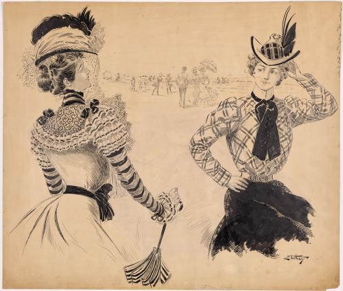 Two Women Talking on Street