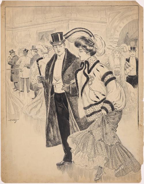 Couple in Evening Clothes