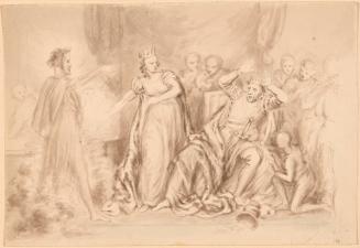 Scene from "Macbeth", Banquo's Ghost