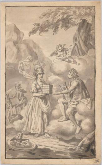 Minerva Presenting Books to Apollo