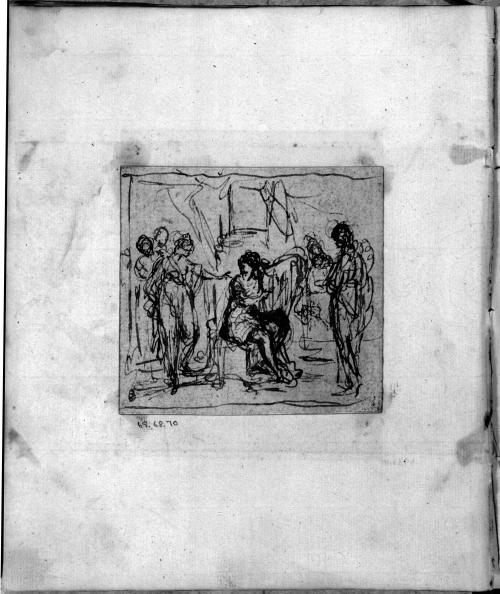 David Seated with a Harp