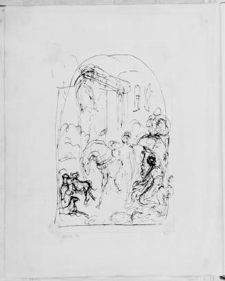 Figures with horse and dogs