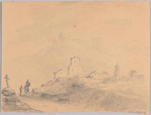 Mountain Landscape with Buildings