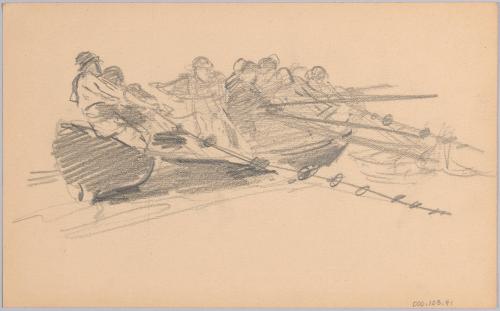 Fishermen Hauling in a Net