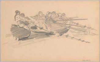 Fishermen Hauling in a Net