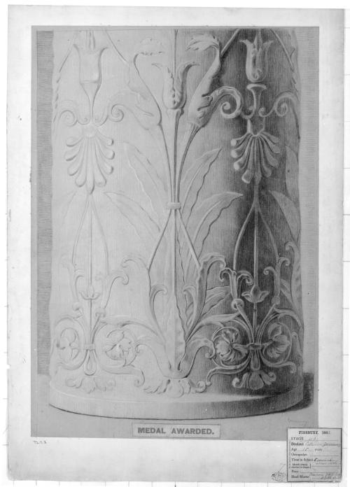 School Study of Carved Pillar