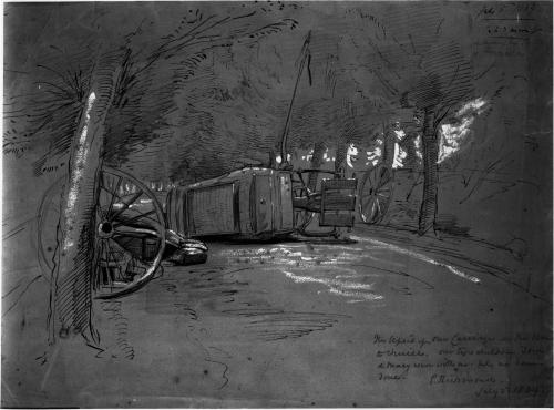 Carriage Upset on the Road to Venice